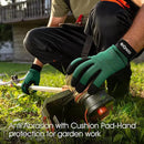 COOLJOB Thorn Proof Garden Gloves with Touchscreen Fingers for Men, Rose Pruning Work Gloves with Palm Cushion for Gardener, Farmer and Landscaper (Green 1 Pair Medium) by GreenHaven Gardens