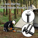 16 Inch Rebar Stakes 10 Pack Heavy Duty Ground Anchors 1/2 Inch Diameter Galvanized Steel Asphalt Anchoring Metal Spikes for Speed Bump, Parking Curb and Camping Tent by CozyNest Decor