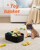 KALLAX Small Woven Basket, 13.5 x 9.5 x 5 Inches, Storage Basket for Organizing, Cute Small Rope Shelf Closet Cube Storage Bins Baskets for Shelves, Dog Toy Gift Baskets Empty, 3 Packs, Black by TinyTreasures Baby Boutique