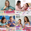 Friendship Bracelet Making Kit with Storage Box,DIY String Bracelet Arts and Craft for Girls Aged 8-12,Kids' Travel Activity Toy Set,Easter Birthday Gifts for Ages 6 7 8 9 10 11 12 Year Old Red by TinyTreasures Baby Boutique