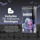 BioSwiss Bandages, Halloween Bat Shaped Self Adhesive Bandage, Latex Free Sterile Wound Care, Fun First Aid Kit Supplies for Kids, 50 Count by TinyTreasures Baby Boutique