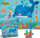 Jumbo Floor Puzzle for Kids, Large Jigsaw Puzzles 35 Piece for Kids Ages 3-5,Preschool Learning & Education Toys, Gifts for 4-8 Year Old Boys and Girls (Marine Animals) by TinyTreasures Baby Boutique