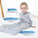TotAha Toddler Sleep Sack 1.0 TOG for 2T-3T-4T, Soft Wearable Blanket Baby Sleep Bag with 2-Way Safe Zippers,Fluffy Extra Large Sleeping Sacks, Grey by TinyTreasures Baby Boutique