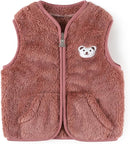 Baby Boys Girls Fleece Vest Zip Up Cute Bear Jackets Fuzzy Fall Winter Warm Clothes Newborn Outwear for Toddler Infant by TinyTreasures Baby Boutique