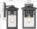 Outdoor Light Fixture Wall Mount, Modern Exterior Lights Fixture Wall Sconces with Seeded Glass for Front Porch, Farmhouse Rustic Waterproof Lantern Lamp in Black Finish for Home, Barn, Garage by GreenHaven Gardens