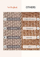 YnM Chunky Cotton Knit Throw Blanket, Cable Knit Throws for Bed Couch Sofa, Comfy & Relaxing, Decorative Piece for Farmhouse Modern Boho Rustic Scandinavian Chic Vibe, Beige 80x87 Inches by CozyNest Decor