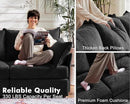Oversized Accent Chair, Upholstered Modern Sofa Chair with Removable Backrest & Detachable Cover, 24.5" Deep Seat Large Reading Armchair for Living Room Bedroom Office - Chenille Black Set of 2 by CozyNest Decor