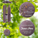 Cardinal Sympathy Wind Chimes Personalized, Windchimes in Memory of a Loved One/Mother, Sympathy Gifts Wind Chimes for Funeral Bereavement Condolences, Memorial Wind Chime by CozyNest Decor