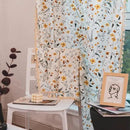 Sutuo Home Boho Curtain Semi-Blackout Yellow Florals Print Cotton Linen Fabric, Handmade Tassels Rod Pocket Bohemian Farmhouse Country Window Drapes for Living Bedroom, 59" W x 84" L, 1 Panel by CozyNest Decor