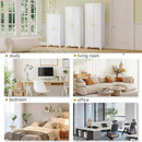 71" Tall Metal Pantry Storage Cabinet with Doors and 4 Adjustable Shelves, White Kitchen Food Pantry Cabinets, Tall Freestanding Cupboard for Kitchen, Dining Room or Living Room by CozyNest Decor