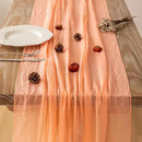 Fresh Salmon Cheesecloth Table Runner Peach Echo Gauze 120 Inch 10 FT Boho Cheese Cloth Table Runner for Wedding Baby Shower Bridal Shower Party Sheer Centerpiece Home Decorations by CozyNest Decor