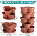 Amazing Creation Stackable Planter, Terracotta 5-Tier Vertical Garden Planter, Grow Your Own Vertical Oasis of Vegetables and Succulents by GreenHaven Gardens