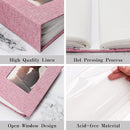 Vienrose Photo Album 4x6 100 Pages Photos Linen Cover Picture Book with Front Window for Baby Wedding Children by TinyTreasures Baby Boutique