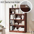 Bookshelf, Open Modern Bookshelf, 4 Shelf Bookcase with Freestanding Display Storage, Wooden Book Shelf for Bedroom, Living Room, Dinning Room, Office, 48 Inch, Brown by CozyNest Decor