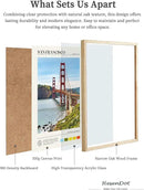 HesenDot Natural OAK Wood Golden Gate Bridge Framed Wall Art,12x16in San Francisco City Skyline Canvas Wall Print,Modern Urban Landmark Wall Decor for Living Room,Bedroom,Office Gallery Gifts Set of 1 by CozyNest Decor