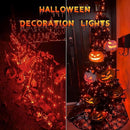YEGUO 4 Pack Orange Solar Halloween Lights Outdoor Waterproof, Each 33ft 100 LED Solar Fairy Lights, 8 Modes Solar String Lights by GreenHaven Gardens