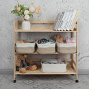 Small Woven Storage Baskets 13“X9”X5“ Decorative Rope Bins for Organizing Shelves, Closets, and Toys, Empty Gift Baskets, Cute Organizer Basket for Home and Office (white and brown, Large) by CozyNest Decor