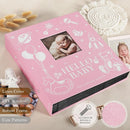 Lanpn Baby Photo Album 4x6 600 Pockets, Linen Cover Photo Book Newborn Bebe Album Memory Book with Front Window Holds 600 Horizontal and Vertical Pictures Gift for Boy Girl Baby Shower Pink by TinyTreasures Baby Boutique