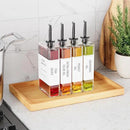 New England Stories Kitchen Cooking Oil Dispenser Set, Olive Oil and Vinegar Bottles, Soy Sauce Dispenser - 6 Pieces, Black, Durable & Stylish Design by CozyNest Decor
