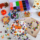 3140Pcs Halloween Beads for Bracelet Jewelry Making Kit, Halloween Clay Beads Black White Orange Purple Pumpkin Round Letter Star Skull Bead Bulk with Ghost Witch Hat Charm for DIY Craft Earring by TinyTreasures Baby Boutique