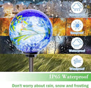 Solar Lights Outdoor Decorative Solar Outdoor Decorative Glass Ball Stakes Waterproof Garden Stake Glass LED Garden Globe Lights for Pathway Yard Lawn Decoration Blue by CozyNest Decor