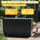 XXL 230 Gallon Large Resin Deck Box, Lockable Outdoor Storage Box for Patio Cushions Storage Furniture,Garden Tools, Pool Supplies, Weatherproof and UV Resistant- Black (230 Gallon) by GreenHaven Gardens