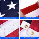 Quarut House Flag Pole Kit,Including 6Ft Stainless Steel Flag Pole,Heavy Duty Nylon 3x5 Ft American Flag,Aluminum Alloy Rings and Bracket.Wall Mounted Flagpole Set for Residential Commercial（Black) by GreenHaven Gardens