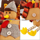 winemana Thanksgiving Decorations Set of 2 Turkeys with Dangling Legs, Mr and Mrs Turkey Couple Plush Tabletop Centerpieces for Fall Harvest Home Kitchen Shelf by CozyNest Decor