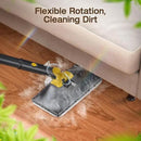 ScrubWiz Steam Mop Cleaner with Detachable Handheld Steamer, 10-in-1 Multi Accessories, Washable Microfiber Pads, 350ml and 2 Adjustable Levels for Cleaning Floor, Carpet, Tiles, and Grout, Gray by CozyNest Decor