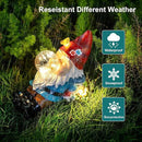 Gnome Solar Garden Statue with LED Light - Waterproof Outdoor Decoration for Terrace, Courtyard & Lawn for Moms & Women by CozyNest Decor