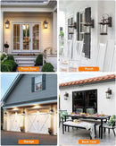 VIANIS 2-Pack Oil Rubbed Bronze Outdoor Lights Wall Mount, Dusk to Dawn Wall Lights for House Outside, Aluminium Modern Porch Lights Sconce, Exterior Wall Lantern Fixture with Waterproof, Anti-Rust by GreenHaven Gardens