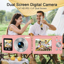 Digital Camera,Autofocus 4K Vlogging Camera for Photography with 32GB Card,48MP Portable Compact Point and Shoot Kids Digital Cameras for Kids Boys Girls with 18X Zoom,Anti-Shake by TinyTreasures Baby Boutique