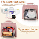NCVI Breast Pump Bag, Double Layer Removable Pump Bag for Spectra S1, S2, Medela, Breast Pump Backpack with Ice Pack, Insulated Breast Milk Cooler Bag for Working Nursing Moms, Pink by TinyTreasures Baby Boutique