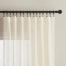 Joydeco Sheer Curtains 108 Inches Long, White Curtains for Living Room 2 Panels Set, Linen Curtains Window Privacy Assured with Light Filtering(W52 x L108 Inch,Linen) by CozyNest Decor