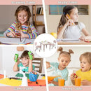 Kids Table and 2 Chairs Set, Height Adjustable (17.7"-26.1") Toddler Table and Chair Set, Multi-Activity Table with Graffiti Desktop, Children’s Table and Chairs for Classroom, Home & Daycare by CozyNest Decor