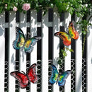 Metal Butterfly Wall Decor-6.5" Outdoor Fence Wall Art Decor Suitable for Garden Patio Balcony by GreenHaven Gardens