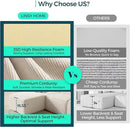 LINSY HOME Modular Sectional Sofa, 134" Boneless Couch U Shaped 4-Seat Sofa with 2 Movable Ottomans, Corduroy Sectional Cloud Couches for Living Room, No Assembly Required, Beige by CozyNest Decor
