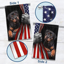 FLAGWIX Patriot American Dog Flags - Rottweiler Double Sided Flag - 4th of July Decorations for Home, Outside, Patriotic House Flag 30x40 Heavy Duty Canvas, Decorative Indoor Outdoor Flag by GreenHaven Gardens