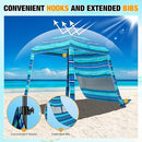HOMEDEMO Beach Canopy UPF 50+, 6'×6', Easy Set up and Take Down Tent with Sand Pockets, Side Wall Shade Wind Waterproof for Kids, Family & Friends by TinyTreasures Baby Boutique