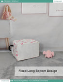 FANKANG Storage Bins, Nursery Hamper Canvas Laundry Basket Foldable with Waterproof PE Coating Large Storage Baskets for Kids Boys and Girls, Office, Bedroom, Clothes,Toys(Rec-pink butterfly by TinyTreasures Baby Boutique