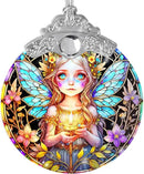 Fairy Stained Glass Suncatcher, Jocidea Fairy Ornament, Fairy Christmas Ornament, Holidays Ornaments, Christmas Tree Ornament, Fairy Decor, Gifts for Fairy Lovers by GreenHaven Gardens