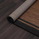 CAMILSON Indoor Outdoor Rug, 6x9 Bordered Nut Brown Black Modern Area Rugs for Indoor and Outdoor Patios, Kitchen and Hallway Mats, Washable Porch Deck Outside Carpet (Bordered Nut Brown Black, 6 x 9) by GreenHaven Gardens