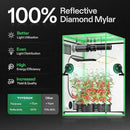 VIVOSUN S448 4x4 Grow Tent, 48"x48"x80" High Reflective Mylar with Observation Window and Floor Tray for Hydroponics Indoor Plant for VS4000/VSF4300 by GreenHaven Gardens