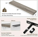 RICHFOCUS 36Inch Floating Shelves for Wall 2 Pack Shelves for Bedroom|Kitchen|Bathroom Wall Mounted Rustic Wood Floating Shelf with Invisible Brackets for Books|Storage|Decor, Grey by CozyNest Decor