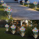 Homight Solar Metal Agave Butterfly Flower Stick Garden Sculpture Outdoor Gift Solar Garden Christmas Lights Swaying Butterfly Sunflower Garden Lights Solar Outdoor (3 PCS Blue) by GreenHaven Gardens