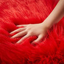 AMTOVO Faux Fur Sheepskin Rug for Living Room, 4 x 6 ft Red Fluffy Area Rug for Bedroom, Playroom, Luxury Room Decor, Rectangle by CozyNest Decor