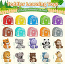 Learning Toy for Toddlers 1 2 3 Year Old, Montessori Educational Counting, Matching & Sorting Sensory Toys, 10 Safari Animals & 10 Zoos, Birthday Easter Gift for Baby Boy Girl Age 12-18 Months by TinyTreasures Baby Boutique