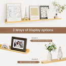 Picture Ledge Shelf, Solid Pine Wood Floating Shelves Set of 2, 36 Inches Nursery Book Shelves for Toys Storage, Kids Bookshelf Wall Mounted for Living Room Bedroom Decor Books Photo Frames, Natural by TinyTreasures Baby Boutique