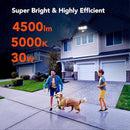 OREiN 4500LM/30W Flood Lights Outdoor, 180°/50FT Motion Sensor Outdoor Lights 3 Modes Dusk to Dawn IP65 Waterproof LED Security Light for 4500SQ.FT Area for Yard Garden, Black (Hardwired) by GreenHaven Gardens