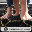 ONASAR 5x8 Rugs for Living Room Bedroom, Washable Fluffy Black and Gold Area Rug, Geometric Boho Soft Plush Shaggy Floor Carpet Mat for Nursery Kids Girls Boys Teen Dorm Home Decor Aesthetic by TinyTreasures Baby Boutique